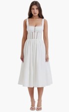 House Of CB Perle Lace Corset Sundress Size XS Cottagecore Milkmaid