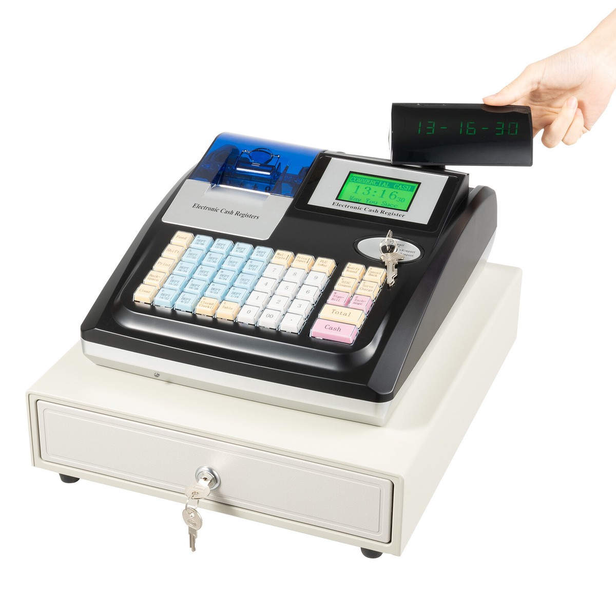 48 Keys Electronic Cash Register Cash Commercial Cash Register W