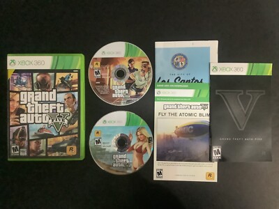 Grand Theft Auto V Microsoft Xbox 360 Complete w/ Map & Inserts