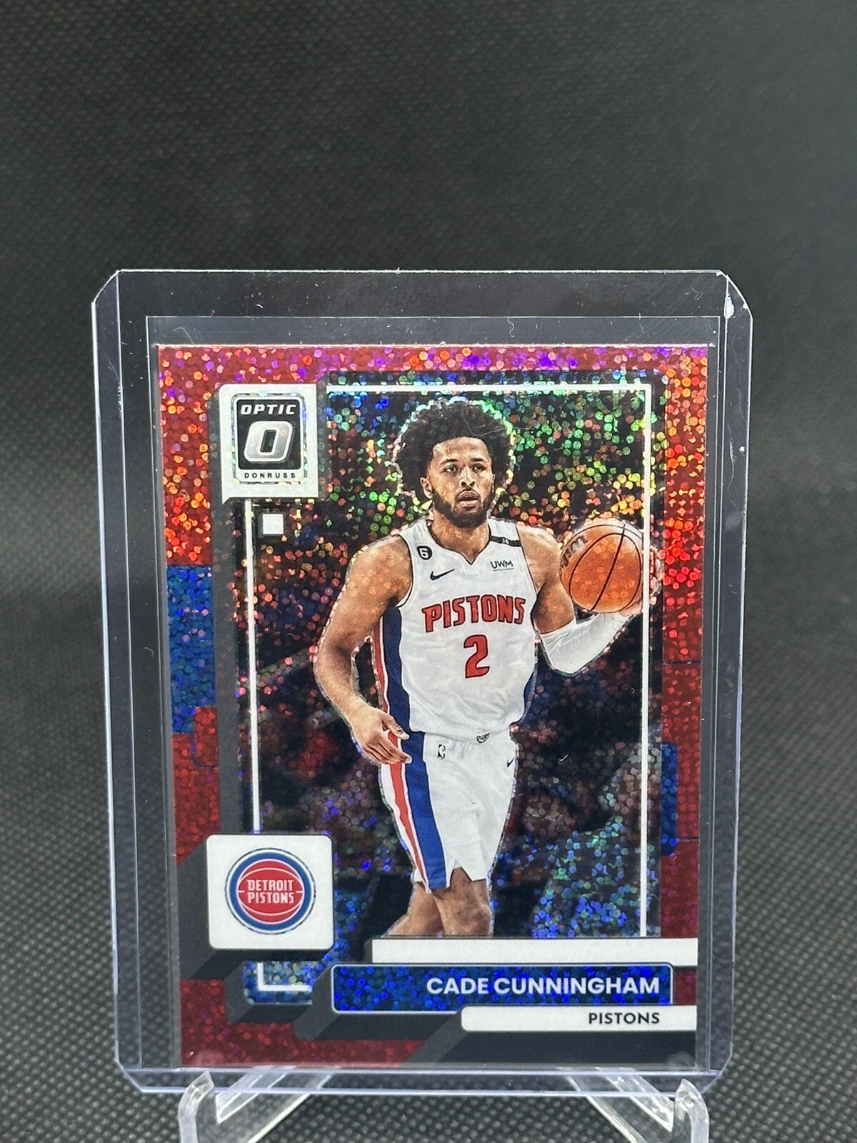 2022-23 Panini Donruss Optic Red Sparkle SP Cade Cunningham Pistons Card #92