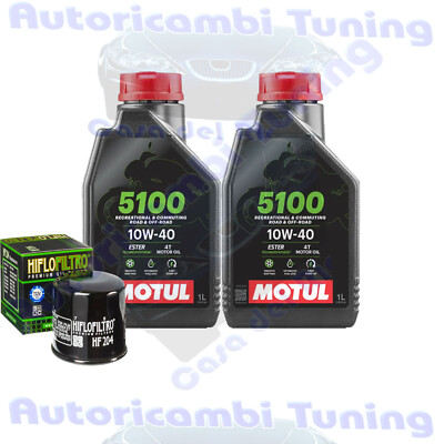 Kit Tagliando Olio Motul 5100 10W40 Per Yamaha YFM700 Grizzly Ducks 2007>2009