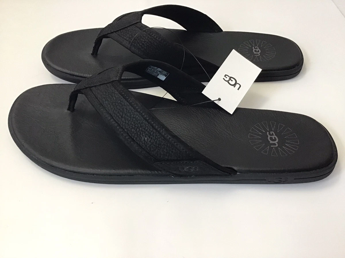 UGG Black Leather Upper Sandals for Men for sale | eBay display picture 2