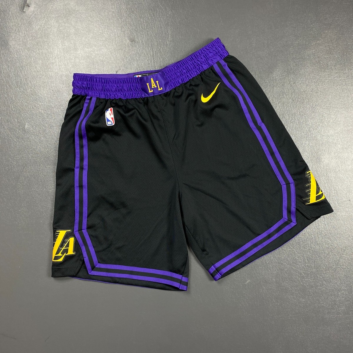 100% Authentic Los Angeles Lakers Nike City Edition Swingman Shorts 42 XL  Mens