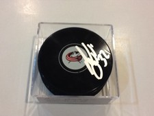 Adam Cracknell Signed Hockey Puck Columbus Blue Jackets Autographed d