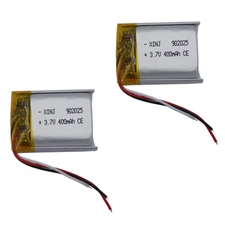 2pcs 3.7V 400mAh 1.48Wh Li Battery 902025 Cell Li-ion NTC 3-Wires Thermistor