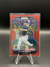 2021 Panini Prizm Tier II Red Donut Circle Prizm /99 Shane Bieber #166