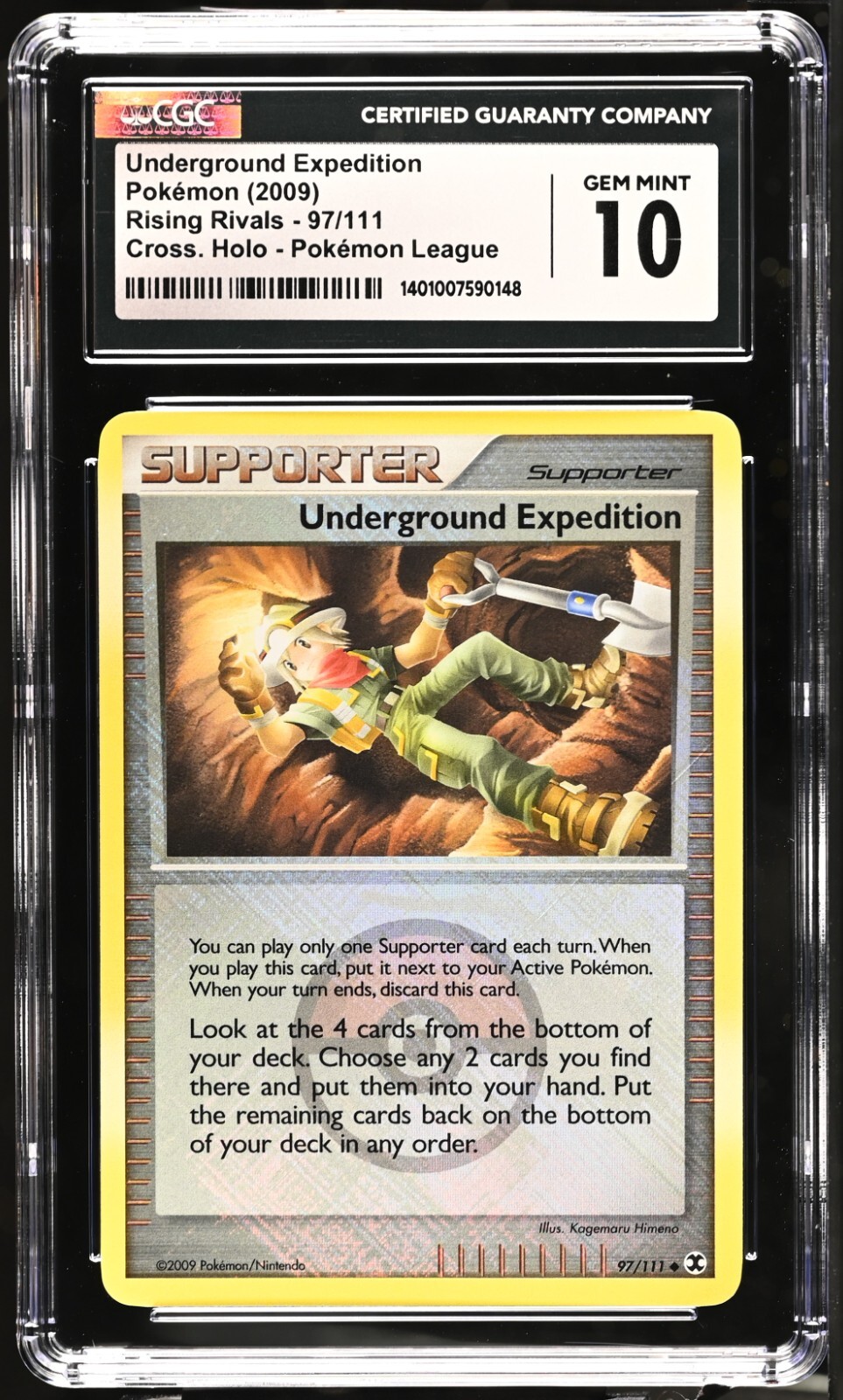 CGC 10 Underground Expedition 97/111 Cross Holo Pokemon League Rising Rivals