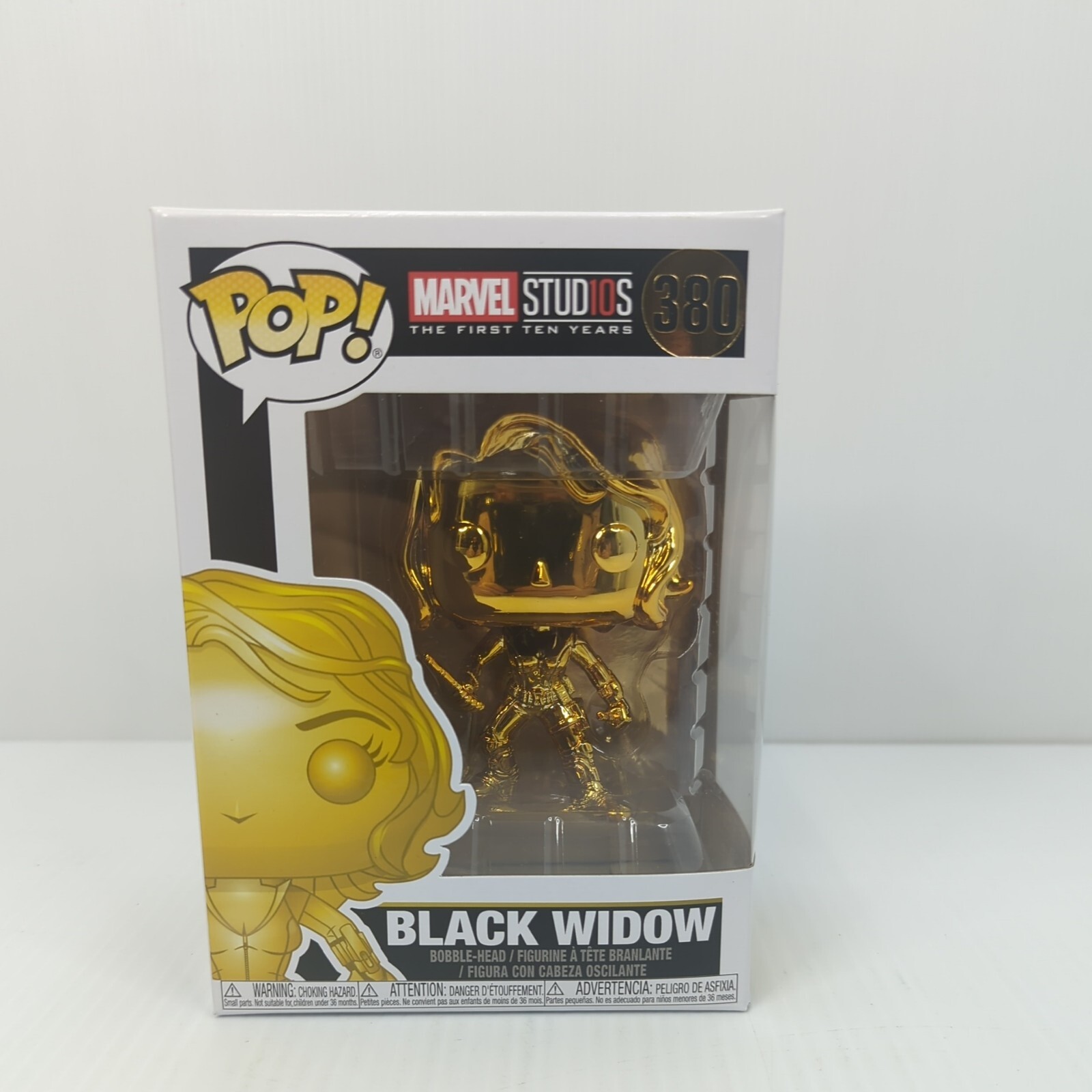 Funko Pop! Marvel Studios The First Ten Years Golden Black Widow #380