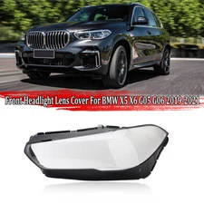 For 2019-2021 BMW X5 X6 G05 G06 Front Left side Headlight Lens Cover Shell Clear
