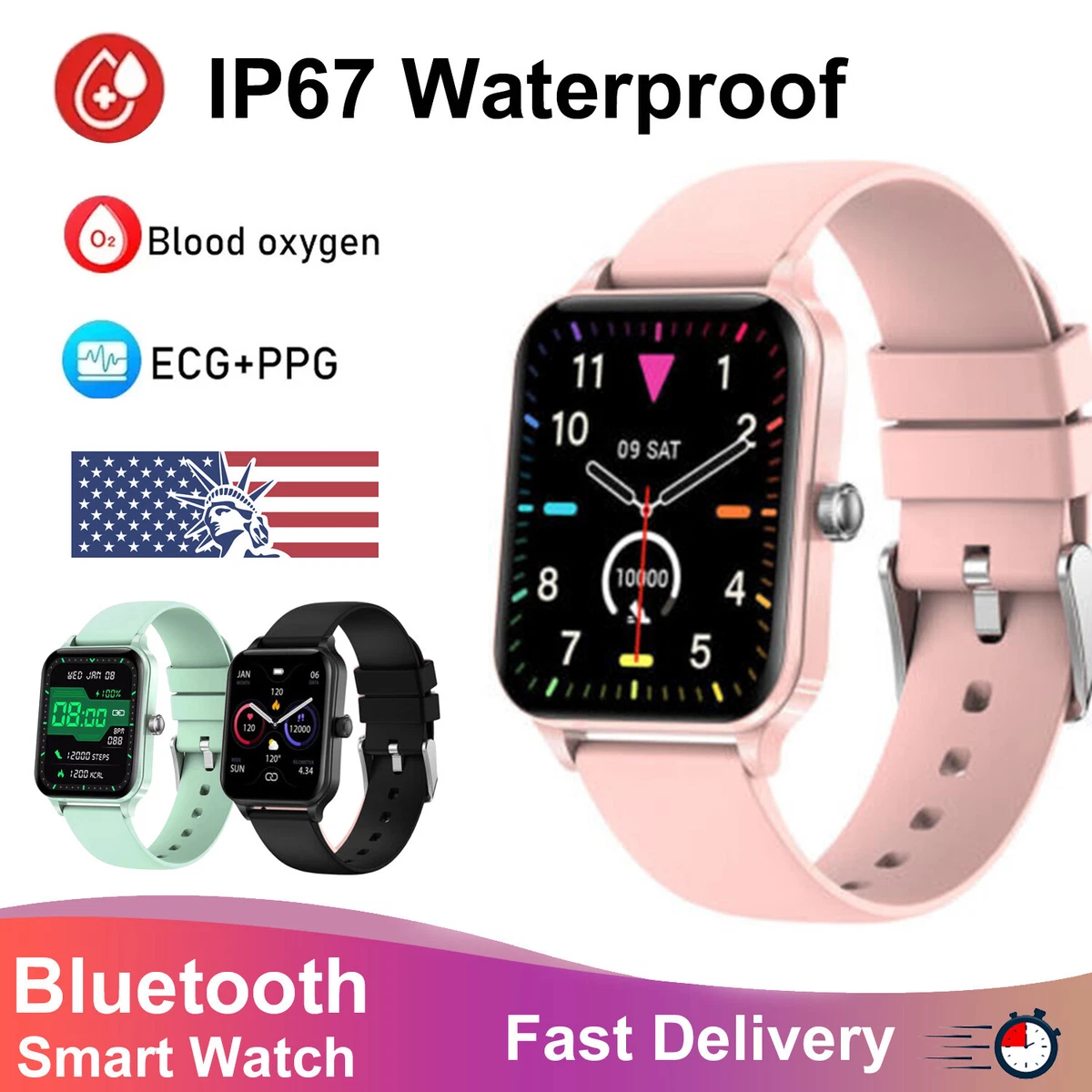 Smart Sports Watch Touchscreen Fitness Tracker for Heart Rate