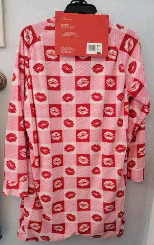 Joe Boxer Womens Footie Pajamas Pink Red Lips One Piece Sleepwear Size XL - Picture 17 of 24