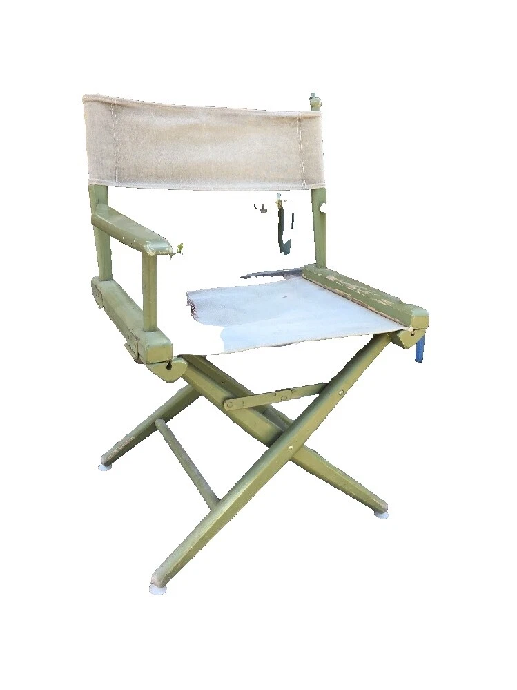 Silla plegable de madera y tela Sillas De Patio