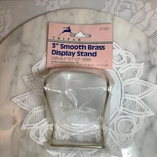 Vintage 3" Smooth Brass Display Stand - Set of Six - New in Package- Fast Ship