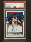 2020 Panini Donruss Optic #191 Saben Lee Autograph PSA 10