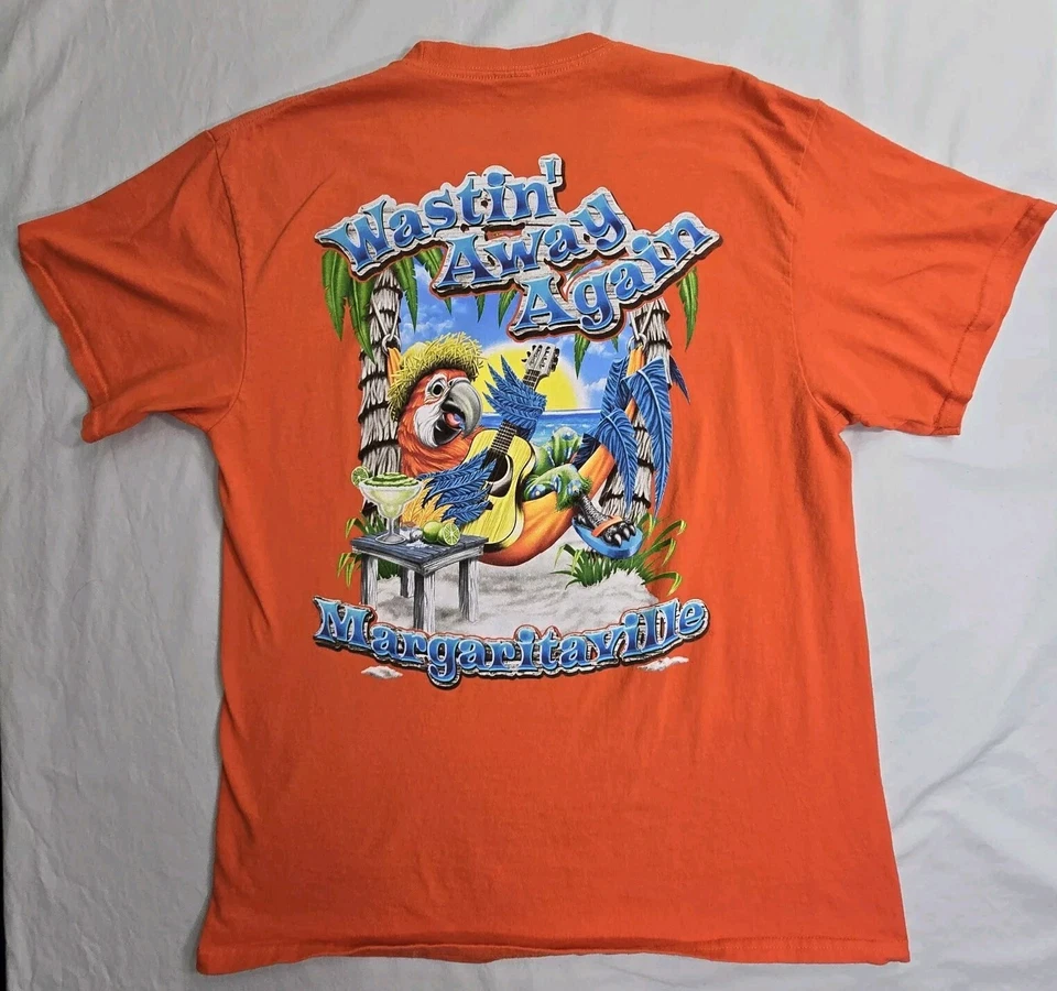 Camisa Jimmy Buffett Para Hombres Grande Naranja Lake Of Ozarks Camiseta Estampada Loro Fiesta Foto 2 de 4