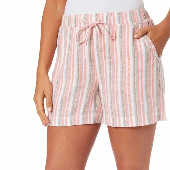 Pantalones Cortos de Verano Briggs New York Para Mujer Mezcla de Lino Pull-on Talla S $50 3HL117 NUEVOS CON ETIQUETAS Foto 3 de 4