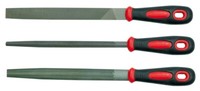 3Tlg. Metallfeilen Flachfeile Dreikantfeile Halbrundfeile Satz Metall Feilen