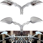 Chrome Motorcycle Teardrop Rear View Mirrors For Harley 883 Ironhorse Slammer Us (For: American IronHorse)