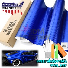 Satin Chrome Carbon Fiber Blue Vinyl Wrap Air Release Decal Sheet Film Sticker Satin Chrome Carbon Fiber Blue Vinyl Wrap Air Release Decal Sheet Film Sticker