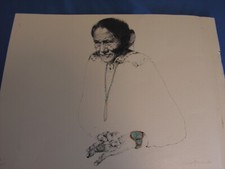 Litografía firmada/#d Guillermo Acevedo 133/300 11 x 8 dañada