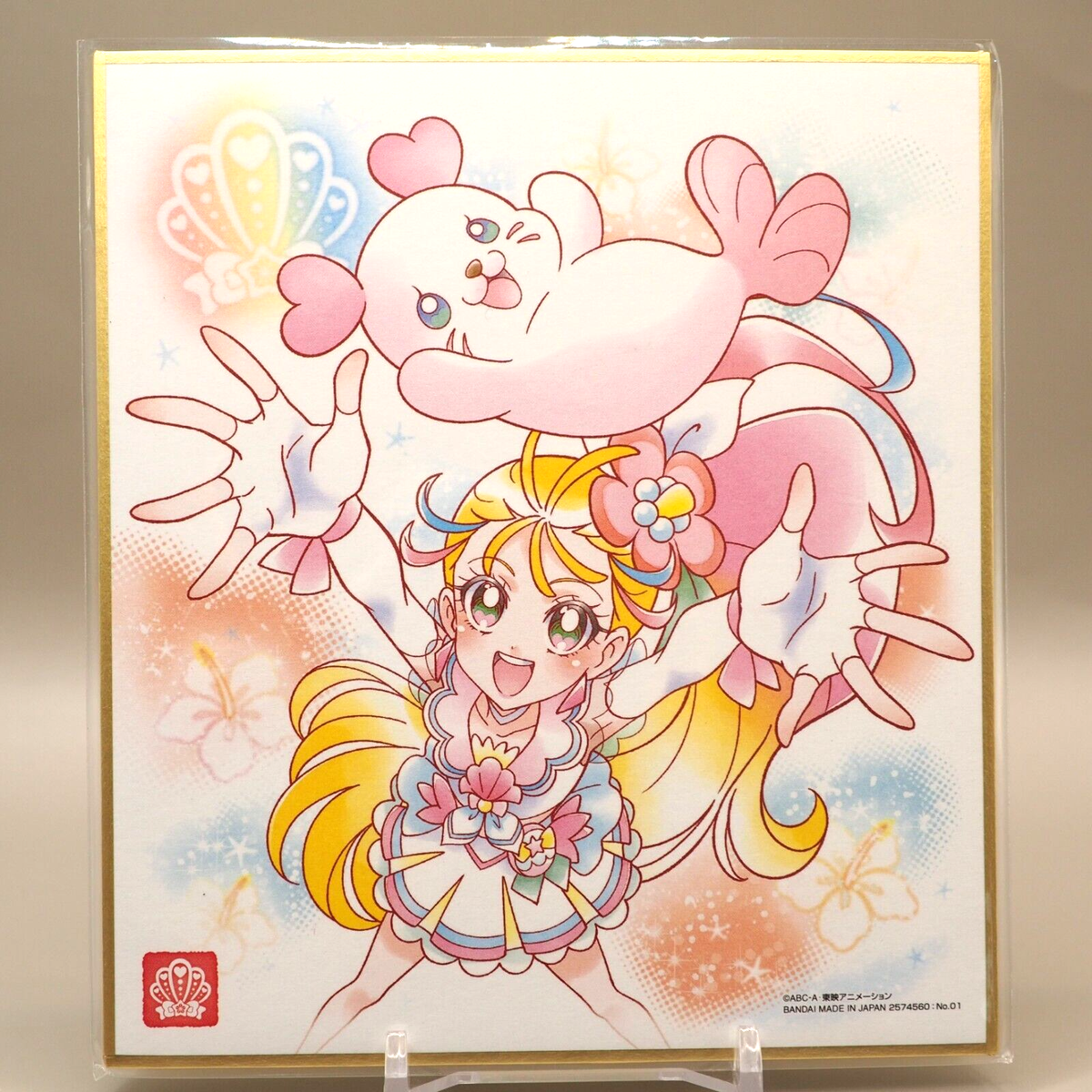 Cure Summer Kururun Tropical Rouge PreCure Mini Shikishi Colored