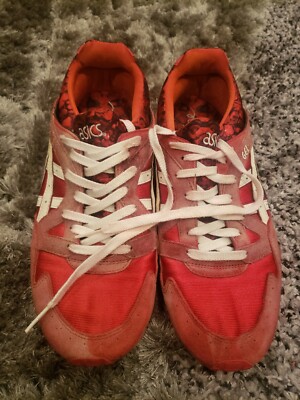 Asics Gel Lyte V Romance Men's Sneakers Size 11 Pre-owned H504K Red & White 