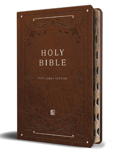 Origin KJV Holy Bible, Giant Print Thinline Large format, Brown Prem (Tascabile)