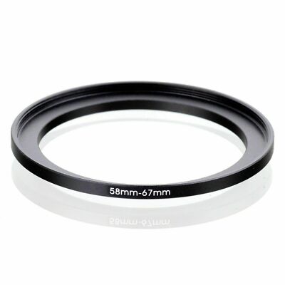 58mm To 67mm Step-Up Filter Ring Adapter – Metal Threads