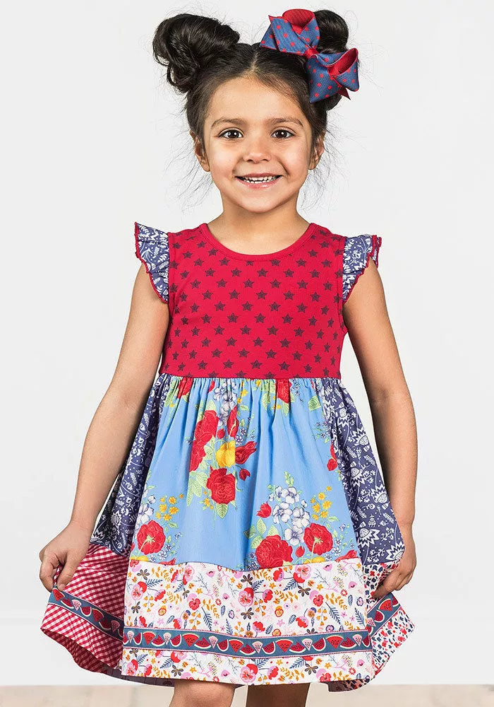 Matilda Jane In The Stars Dress Girls Size 4 New In Bag 4th Of July Red  Blue | eBay