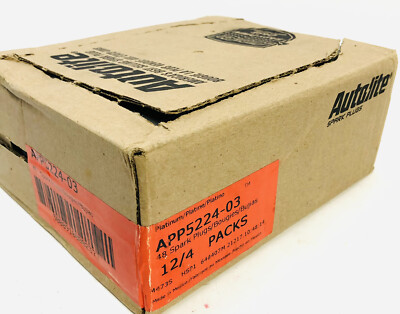12 BOX'S OF 4 AUTOLITE # APP5224-03 DOUBLE PLATINUM SPARK PLUGS