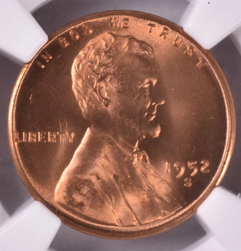 1952-S Lincoln Wheat Penny Cent - NGC MS66 RD 