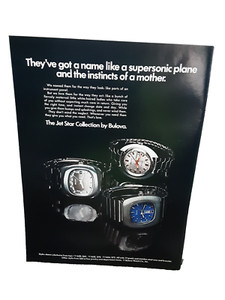 1973 Bulova Jet Star Collection Watch Print Ad Original