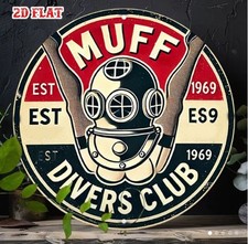 Muff Diver's Club Metal Sign-Mancave/Bar