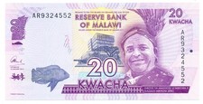 Reserve  Bank of Malawi Malawi 20 Kwacha 2014 Gem U
