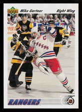 Mike Gartner 1991-92 Upper Deck #247 New York Rangers Hockey Card