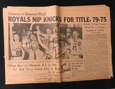 1951 Rochester Royals Newspaper Section & Clippings NBA Basketball Championship