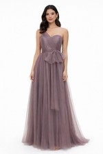 Jenny Yoo Size 12 Anabelle Convertible Tulle Gown Maxi Dress Lilac Dusty Purple
