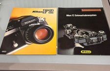 2x Nikon F2 Prospekt Set System + Datenaufnahmesystem 1970er Brosch&uuml;re Vintage