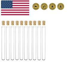 16X125mm Tubes with Cork Stoppers, Borosilicate Glass, 14ml, Pack of 10