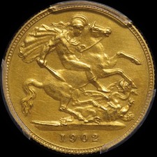 1902 Gold Proof Half Sovereign Edward VII S#3974A PCGS PR62