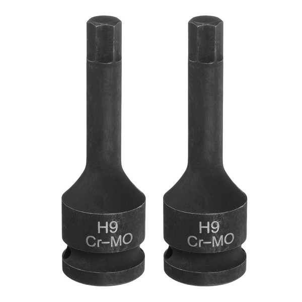 "2 StüCk H9 (9Mm) Sechskant-Schlagschrauber-Bit-Steckdose 1/2\" Antriebssteckdosen"-image