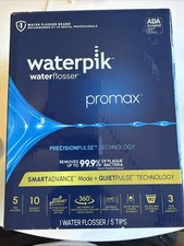 Waterpik Promax Water Flosser with 10 Settings-5 Sealed Tips Compact White