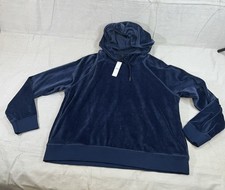 j crew velvet Hoodie Size Xl NWT Blue