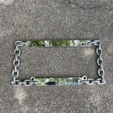 Vintage Russell Chain Chrome License Plate Frame Vintage Russell Chain Chrome License Plate Frame