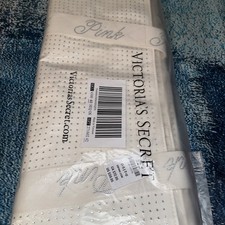 Victoria  s Secret Tote Bag Pearl white Bling Rhinestone Carryall Travel-NEW 2025