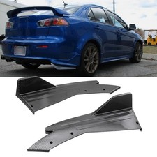 Carbon Fiber Style Rear Bumper Diffuser Splitter Spoiler For Mitsubishi Lancer
