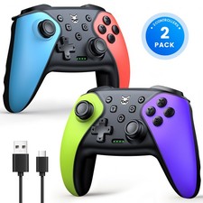 Bluetooth Gamepad Wireless Pro Controller for Switch2/Switch/Lite/OLED+2 Stands