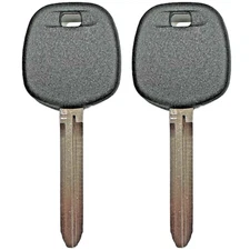 Pair Uncut Transponder Ignition H Chip Car Keys for Toyota 2013-2017 Corolla