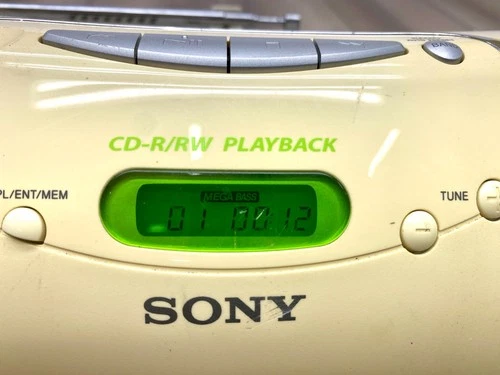 Sony Portable Boombox ZS-Y3 Radio CD-R/RW Retro Vintage, No Remote-Tested Works