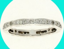 Natural Diamond Anniversary Wedding Band Ring .22CT 14K WG 2.3MM Size 4